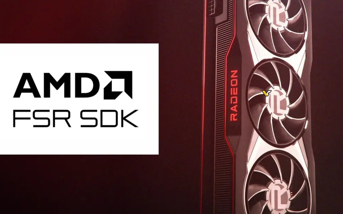 Imagem ilustrativa do SDK AMD FSR Redstone com ícones de Vulkan e DirectX 12 representando as novas funcionalidades de upscaling e geração de quadros.