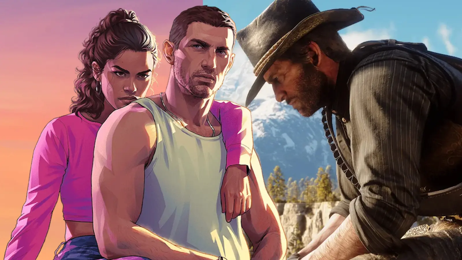 GTA 6 manteve roda de armas tradicional após anos de testes da Rockstar 1 Tela de carregamento de GTA 6 destacando os protagonistas Jason e Lucia em Vice City