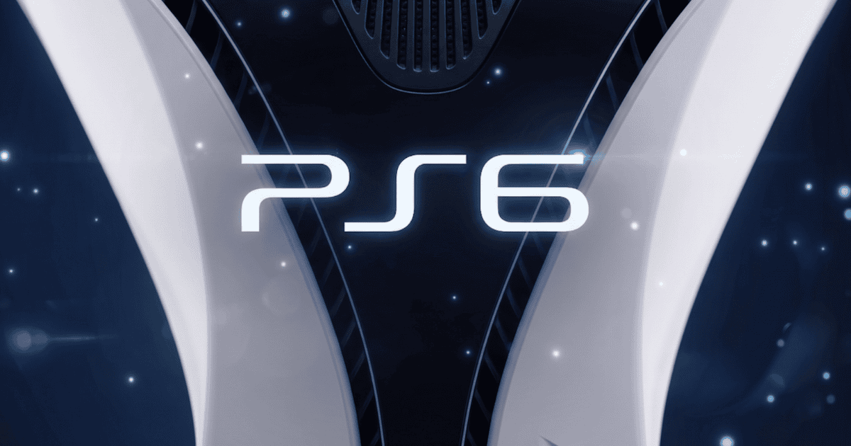 Conceito futurista do hardware da PlayStation 6 em ambiente tecnológico