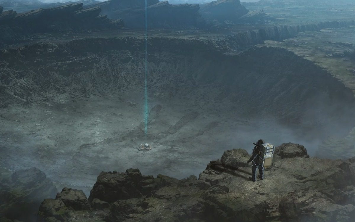 Trailer de Death Stranding Isolations lançado, estreia no Disney Plus 1 Cena do trailer de Death Stranding Isolations mostrando protagonista com visões de Entidades de Praia, com título 'Minha mãe se tornou uma cratera'
